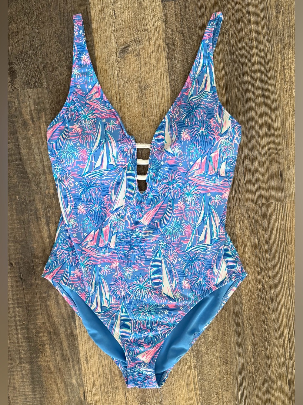 Lilly Pulitzer Size 14 Jaspen One Piece Swimsuit It’s A Sailabration Vacation